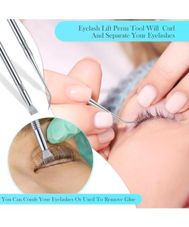 Chumia Eyelash Lift Perm Tool Set - 2 Stainless Steel Lash Separator & Tint Rods for Eyelash & Eyebrow Perming Curling & Extensions - Premium Silver Tools - Buy Online on GoSupps.com