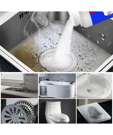 Powerful Pipe Dredging Agent Powerful Sink and Drain Cleaner Professional Powerful Kitchen and Toilet Pipe Cleaning Quick Unblocking Agent for Sink Floor Drain Toilet Blockages (2 Pcs) - Buy Online on GoSupps.com