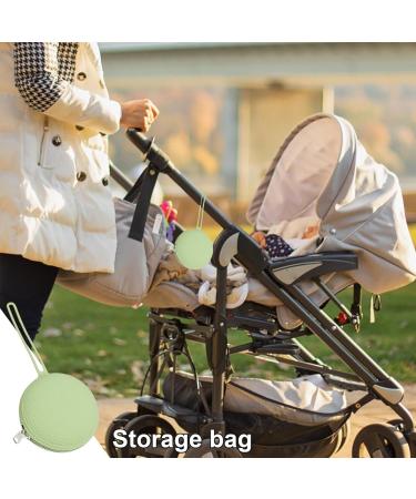 Aibyks Silicone Pacifier Holder - Portable Round Storage Bag for Travel | Zippered Silicone Container for Jewelry & Keys - Green B - Buy Online on GoSupps.com