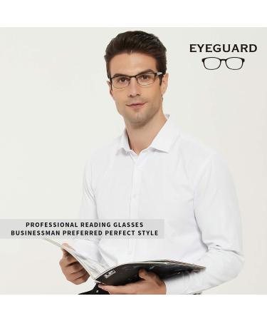 Buy EYEGUARD Men's Rectangular Lightweight Metal Reading Glasses - Gray 3.50 | Stylish & Comfortable Eyewear | Fast International Shipping - Buy Online on GoSupps.com