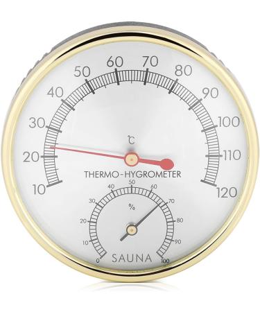 TBEST Thermo-Hygrometer Sauna - Accurate Metal Dial Thermometer & Hygrometer for Optimal Sauna Conditions - Buy Online on GoSupps.com