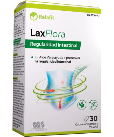 Laxflora 30 capsules Relafit MS laboratories nutrition for 1 month probiotics without aloin effective treatment against constipation and accelerates digestion vegan