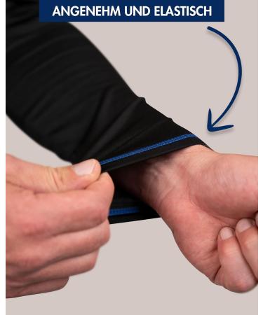 Basic Treasure Thermal Underwear Set for Men | Winter Ski Wear | Warm Thermal Shirt & Long Underpants | Functional XL Black & Blue - Buy Online on GoSupps.com