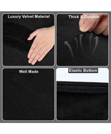 Stretch Velvet Toilet Lid Cover and Toilet Tank Lid Cover  Bathroom Super Soft Toilet Lid Cover Set Luxury Velvet Plush  with Elastic Bottom  Machine Wash  Black - Buy Online on GoSupps.com