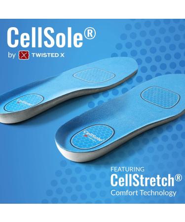 Twisted X Men's Cellsole Regular Round Toe Shoe Inserts for All Day Comfort - Size 8 - Buy Online on GoSupps.com