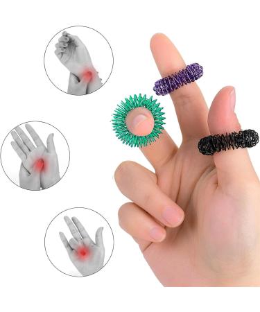 Buy Lohill Acupressure Ring Set - 20 Colorful Finger Massage Rings for Stress Relief & Acupressure | Ideal for Adults & Kids - Buy Online on GoSupps.com