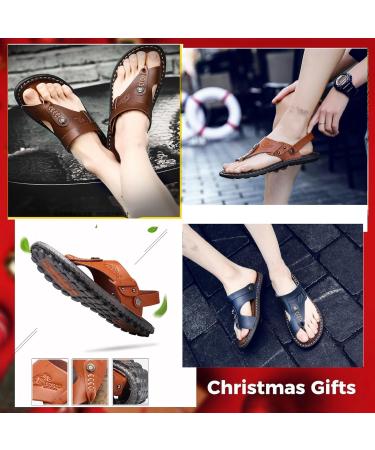 Wygwlg Casual Foot Correction Flip Flops for Men - Summer Non-Slip Bunion Sandals | Perfect Dad Gifts for Father's Day Birthdays & Christmas | Travel & Outdoor 10.5 Blue - Buy Online on GoSupps.com