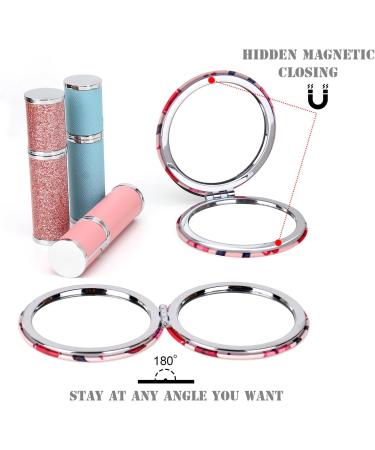 YTZJ Direct Premium Compact Vanity Mirror Gifts for Girls Women Beauty Stylish Travel Folding Makeup Mirrors for Wallet Purse Pocket Handbag Portable Double-Sided Magnifying Cosmetic Mirror Red - Buy Online on GoSupps.com