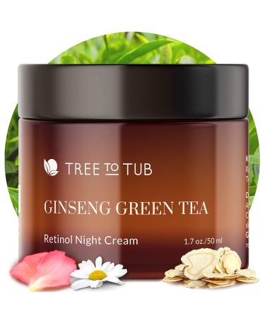 Tree To Tub Retinol Anti Aging Face Moisturizer for Dry & Sensitive Skin - Anti Wrinkle Hyaluronic Acid Facial Moisturizer  Vitamin A & E Night Cream for Women & Men w/Organic Aloe  Natural Ginseng 1.7 Ounce (Pack of 1) - Buy Online on GoSupps.com