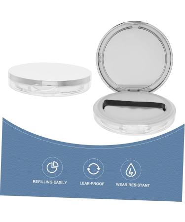 POPETPOP 2pcs Box Loose Powder Box Makeup Powder Puff Compact Powder Case 5g Powder Case Take a Bath Sample 7.5x7.5cm Silver - Buy Online on GoSupps.com