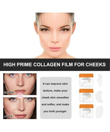Fyearfly Melting collagen film 20 pieces cheek collagen films longlasting hydration soluble collagen films skin firming pure collagen films for reducing wrinkles - Buy Online on GoSupps.com
