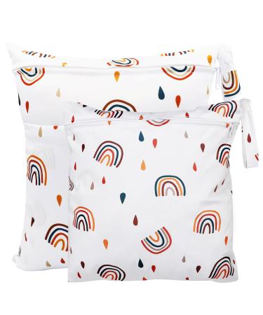 Darryy Naspocket Kindergarten Wetbag Kindergarten 2 Set W schebutel Kita Waterproof wet bag washable diaper bag Naspaper Wetbag fabric diapers nasal pockets reusable rainbow