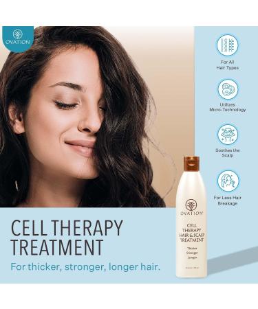 Ovation Hair Cell Therapy for Women - 12 oz Scalp Treatment for All Hair Types - Reduces Breakage & Split Ends - Sulfate & Paraben-Free with Biotin Vitamin B5 & Aloe Vera - Buy Online on GoSupps.com