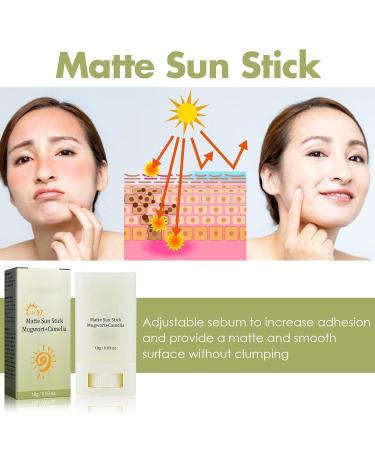 Matte Sunscreen Stick SPF 50 - Broad Spectrum UVA/UVB Protection Lightweight & Waterproof Sunblock for Travel - Buy Online on GoSupps.com