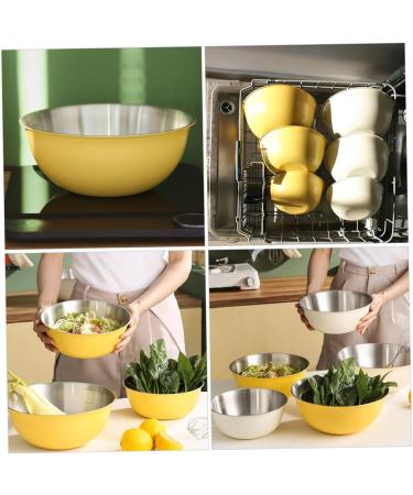ABOOFAN Egg with Scale Stainless Mixing Bowls Containers with Lids Serving Dishes for Entertaining Steel Dip Bowls Kitchen Storage Bowl Fruit Storage Basin Stainless Steel 19X19CM As Shown - Buy Online on GoSupps.com