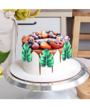 72 Edible Tortendeco Leaves for Cake & Muffin Decoration | Palm & Turtle Leaf Jungle Decor - Perfect for Weddings & Birthdays - Buy Online on GoSupps.com