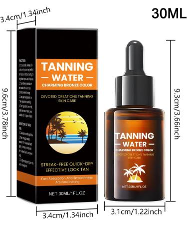 Self-Tanning Essence Fake Tan Bronzing Drops For Face & Body Natural Bronzer Body Tanner Moisturizing Brown Boosting Sunburn Sunbath Fake Tan Accelerator Easy To Apply Fake Tan 30ml - Buy Online on GoSupps.com