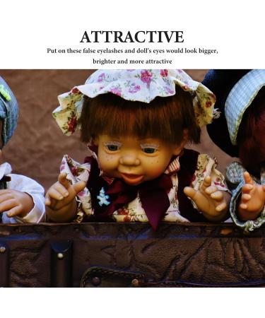 HEALLILY Fake Eyelashes Long Natural False Lashes Handmade Doll Eyelashes for DIY Teddy Bear Doll Accessories 4Pcs - Buy Online on GoSupps.com