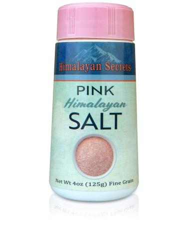 Natural Pink Himalayan Cooking Salt - Kosher Certified Fine Grain Gourmet Salt in Mini 4 oz Shaker - Heart Healthy Salt Packed with Minerals 4 Ounce (Pack of 1)