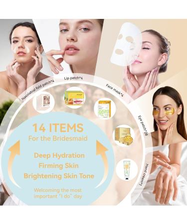 Bridesmaids Proposal Gifts Will You Be My Bridesmaid bridesmaid spa gifts Set of 18-Engraved with"Bridesmaid" 16 oz Glass Cup Anti-Wrinkle Eye Cream Mask Hand Cream Lip Patch Line Patch - Buy Online on GoSupps.com