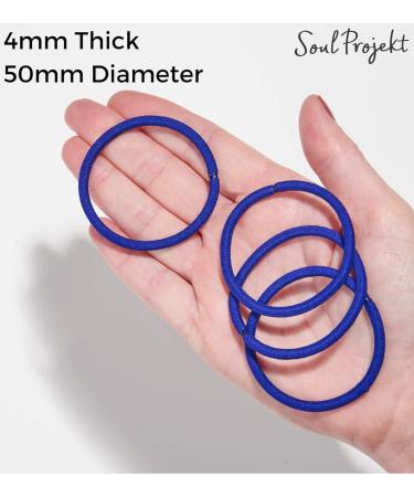 Soul Project Hair Ties - 100 Pack Blue Elastic No Metal 4mm Ideal for All Hair Types Perfect for Ponytails & Buns - Durable Hair Bands for Women & Girls - Buy Online on GoSupps.com
