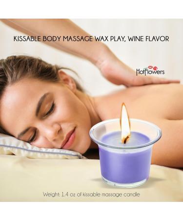 Buy HOT Flowers Kissable Massage Candle - Skin Safe Low Heat Moisturizing Wax Play | Set of 3 - International Shipping Available - Buy Online on GoSupps.com