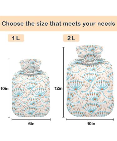 Naanle Hot Water Bottle with Flower Motif 1L for Menstrual Cramps Relief Hand/Foot Heat & Cold Therapy Pustblume Design - Buy Online on GoSupps.com