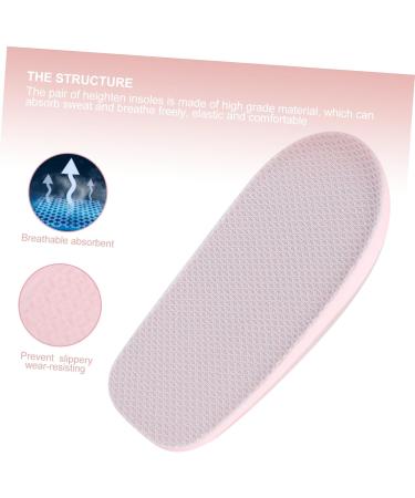 FOMIYES Heightening Insoles - Orthopedic Shoe Cushions for Men | Invisible Height Increase | 3 Pairs Pink PU Inserts - Buy Online on GoSupps.com