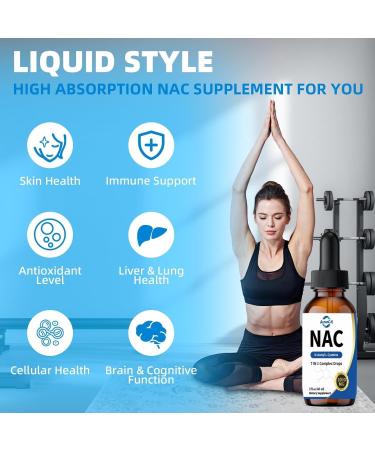 NAC Supplement N-Acetyl Cysteine with R-Alpha Lipoic Acid for Adults, Immune & Antioxidant Support, Liver & Lung Health - 1000 MG - Lemon Flavor - 60ml - Buy Online on GoSupps.com