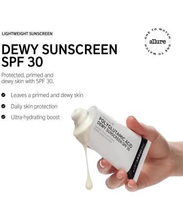 INKEY List Polyglutamic Acid Dewy Sunscreen SPF30 50ml: Hydrating Protection - Buy Online on GoSupps.com