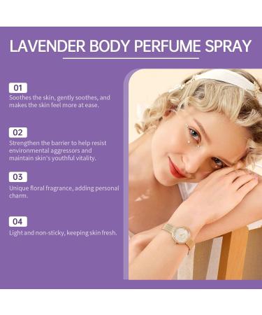 Lavender Body Fragrance Spray Fresh Eau de Toilette for Women Long Lasting Charming Glowing Femininity Gift for Women(90ML / 3 Fl.Oz) Purple - Buy Online on GoSupps.com