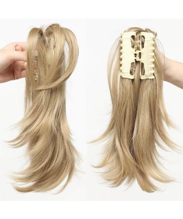 SEGO Ponytail Extension - Medium Blonde 12 (30cm) Braid Hairpiece with Butterfly Clip | Real Hair Like Quality | 95g - Buy Online on GoSupps.com
