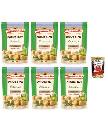 Italian Gourmet E.R. Panealba Crostini Rosmarino Crostini Unfried Rosemary Crostini 100g + Pulpa Italian Gourmet 400g