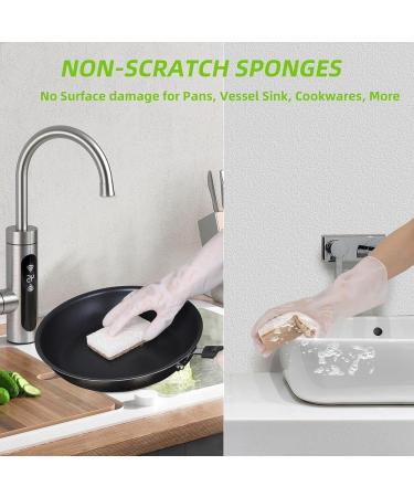 rumoe 16Piece Biodegradable Compostable Cellulose Kitchen Sponges Coconut Scrubber Eco Friendly Sponge for Dishes Cleaning - Buy Online on GoSupps.com