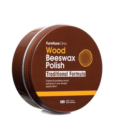 Furniture Clinic Traditional Beeswax Polish for Wood & Furniture | Wax for all Wood Types & Colors - Oak, Teak, Dark & Light Wood, 6.8oz/200ml - Buy Online on GoSupps.com