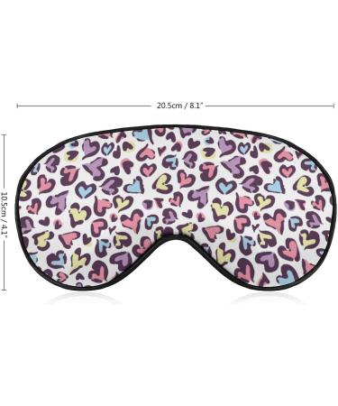 Heart Leopard Pattern Sleep Mask for Women | Adjustable Eye Shades with Elastic Strap - Shop Now for International Shipping - Buy Online on GoSupps.com