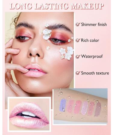 High Shine Glitter Lip Gloss - Long Lasting Hydrating Waterproof Shimmer Liquid Lipstick for Women | Non-Sticky Moisturizing Lip Makeup - 06 - Buy Online on GoSupps.com