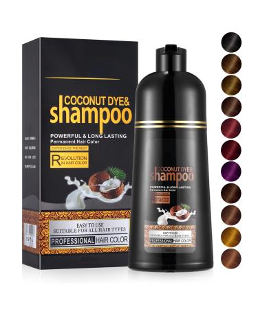 Blonde Brown Hair Dye Shampoo 3 in 1 Coconut Shampoo for Gray Hair Coverage and Herbal Brown Shampoo Colors 16.9 Fl Oz (Blonde Brown) Men Women