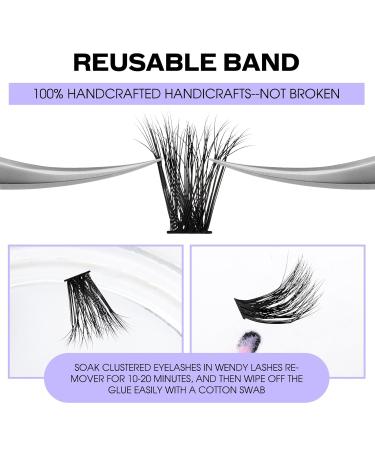 Premium 3D Individual Eyelashes 60p/80p - DIY Cluster Eyelash Extensions D Curl Fluffy Styles (12-16mm) - Perfect for Home Use - Buy Online on GoSupps.com