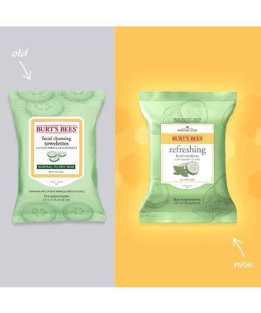 Burt's Bees Sensitive Facial Cleansing Towelettes with Cucumber and Mint - 30 Count | Gentle Face Wipes for Sensitive Skin - Buy Online on GoSupps.com