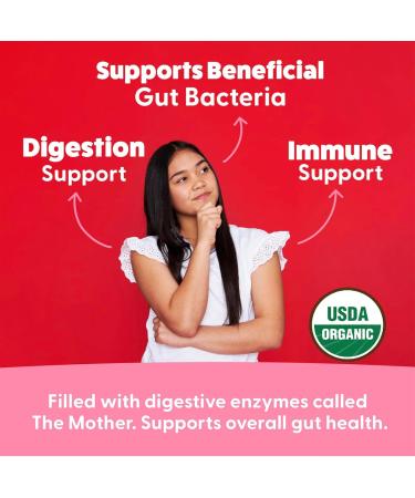 Organic Kids Apple Cider Vinegar Gummies by Feel Great Vitamins | Rich in Digestive Enzymes & Natural Antioxidants for Gut Health | Kids Gummy Supports Healthy Nutrient Absorption | 60 Day Supply - Buy Online on GoSupps.com