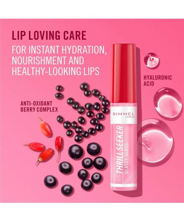 Rimmel London Thrill Seeker Pink Candy Lip Gloss - Glassy Gloss | 150 - Buy Online on GoSupps.com