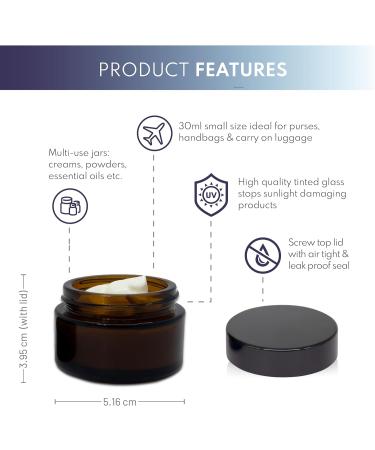 Volila 30ml Cream Cans - 8 Pack Containers for DIY Cosmetics Lotions Oils & Ointments - Ideal for International Shipping - Buy Online on GoSupps.com