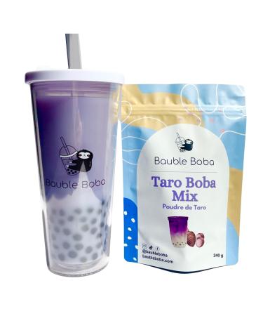 Bauble Boba Instant Bubble Tea Powder Drink Mix - 240g - Taro