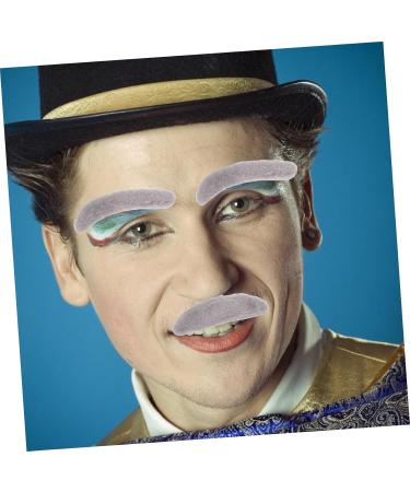 Buy COOPHYA Grandfather Costume Glasses & Accessories - Self-Adhesive Eyebrows False Beard Gray Mustache for Adults | Funny Grandpa Costume - Buy Online on GoSupps.com