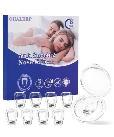 Anti Snoring Devices Snore Stopper with Adjustable Magnet Silicone Nose Clip Stop Snoring Effective to Relieve Snoring Comfortable and Quieter Sleep Clear M Clear M