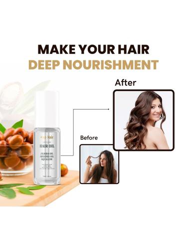 Luxury Blend Hair Oil - Organic Argan & Jojoba Oils for Nourishing & Smoothing All Hair Types - 1.01oz - Buy Online on GoSupps.com