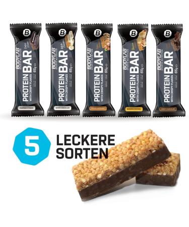 BODYLAB24 Crispy Protein Bar - 27g Protein Low-Sugar Fitness Snack Banana Caramel Flavor 12 x 65g Pack High Fiber Protein Bar - Buy Online on GoSupps.com