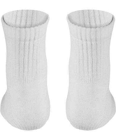 Truform Medical Compression Socks for Men & Women - 8-15 mmHg Ankle Length Low Cut White Medium | International Shipping Available - Buy Online on GoSupps.com