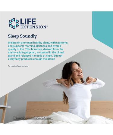 Life Extension Melatonin 1 mg - 60 Capsules for Sleep Support | Quality Sleep Aid - Buy Online on GoSupps.com